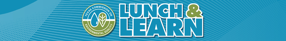 “Lunch Banner for the Lunch and Learn webinars featuring a lap top and coffee mug