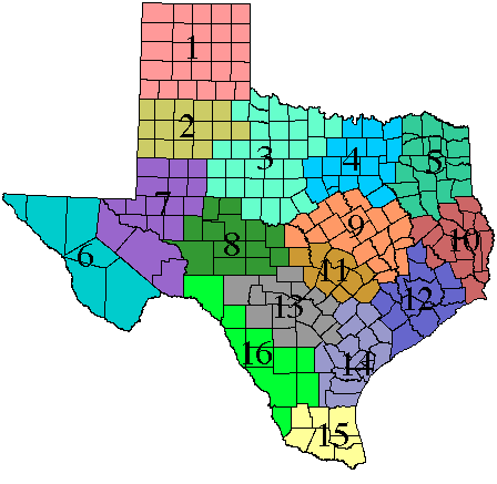 Map showing regions with links to more detailed maps.