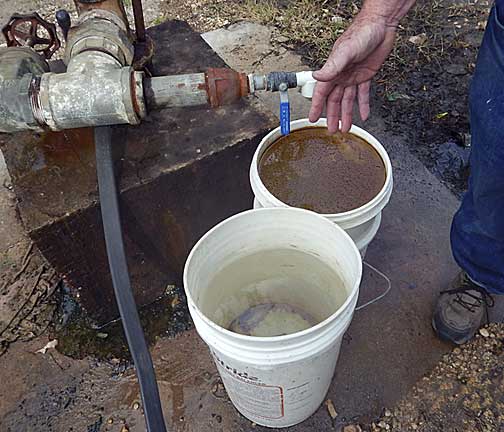 Water collected during well head flushing at the beginning of the event.