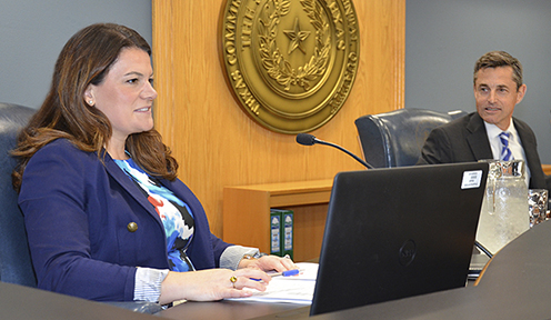 Lindley is ready to make a motion during her second agenda meeting as Chairman Niermann stands by to take formal action.