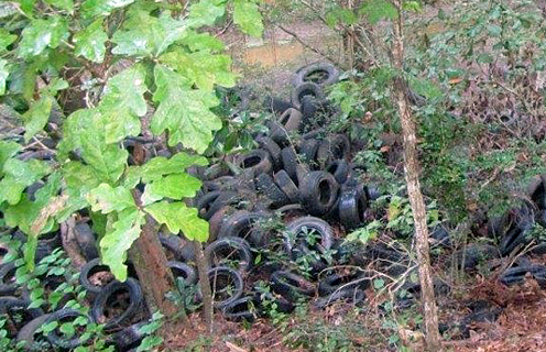 Illegally dumped tires pose health risks to communities and are prime targets for cleanup with the help of a SEP.