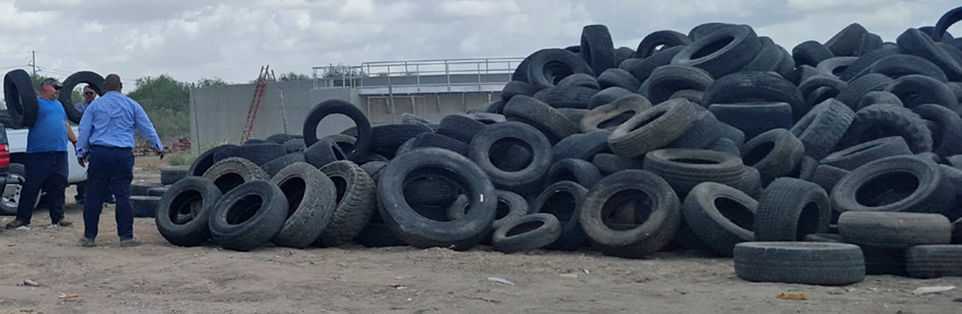 In the city of Mission, the community took part in a program that collected and disposed of scrap and used tires.