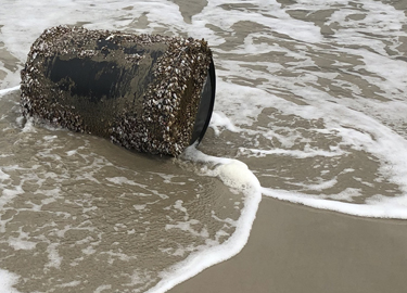 Environmental response doesn't slow down for a pandemic. TCEQ staff in Region 12 successfully removed this drum that washed onto the beach, in coordination with Galveston/Galveston County.