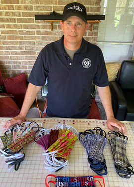 John Thibodeaux and his wife volunteered to make masks for the Region 10 staff to use during this time.