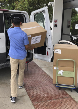 TCEQ delivers 300 P95 masks to the Austin Regional Clinic. TCEQ also provided 500 masks to the Texas Department of Public Safety.