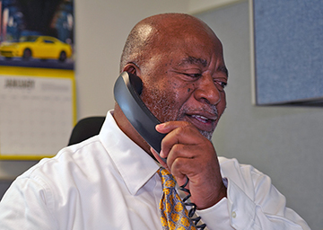 Isaac Jackson provides information to elected officials that helps them address inquiries.