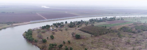 Aerial view of the Rio Grande River