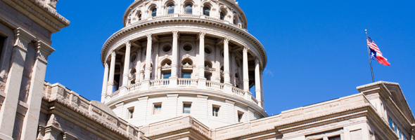 Image of the Texas state capitol's dome