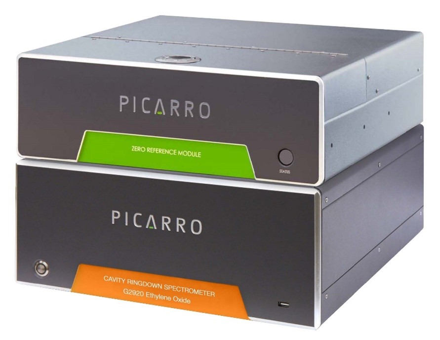 Ethylene Oxide Cavity Ring-Down Spectrometer with Zero Reference Module