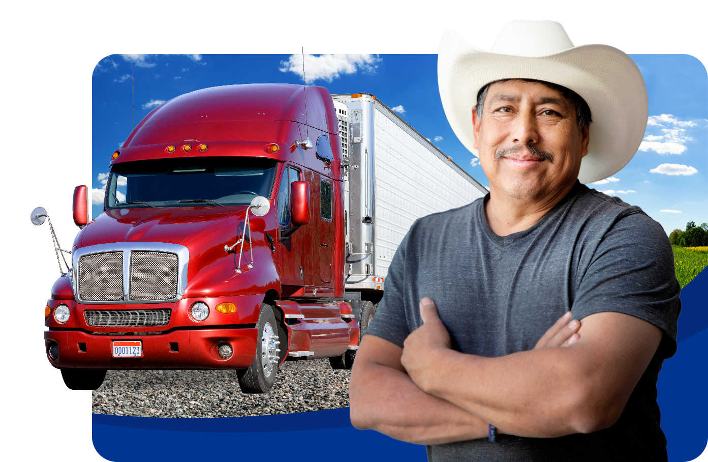 Cowboy with Semi-Truck