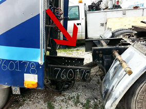 Disposition Image - On Road After Frame After Photo Destroyed Vehicle with Frame Rails Cut