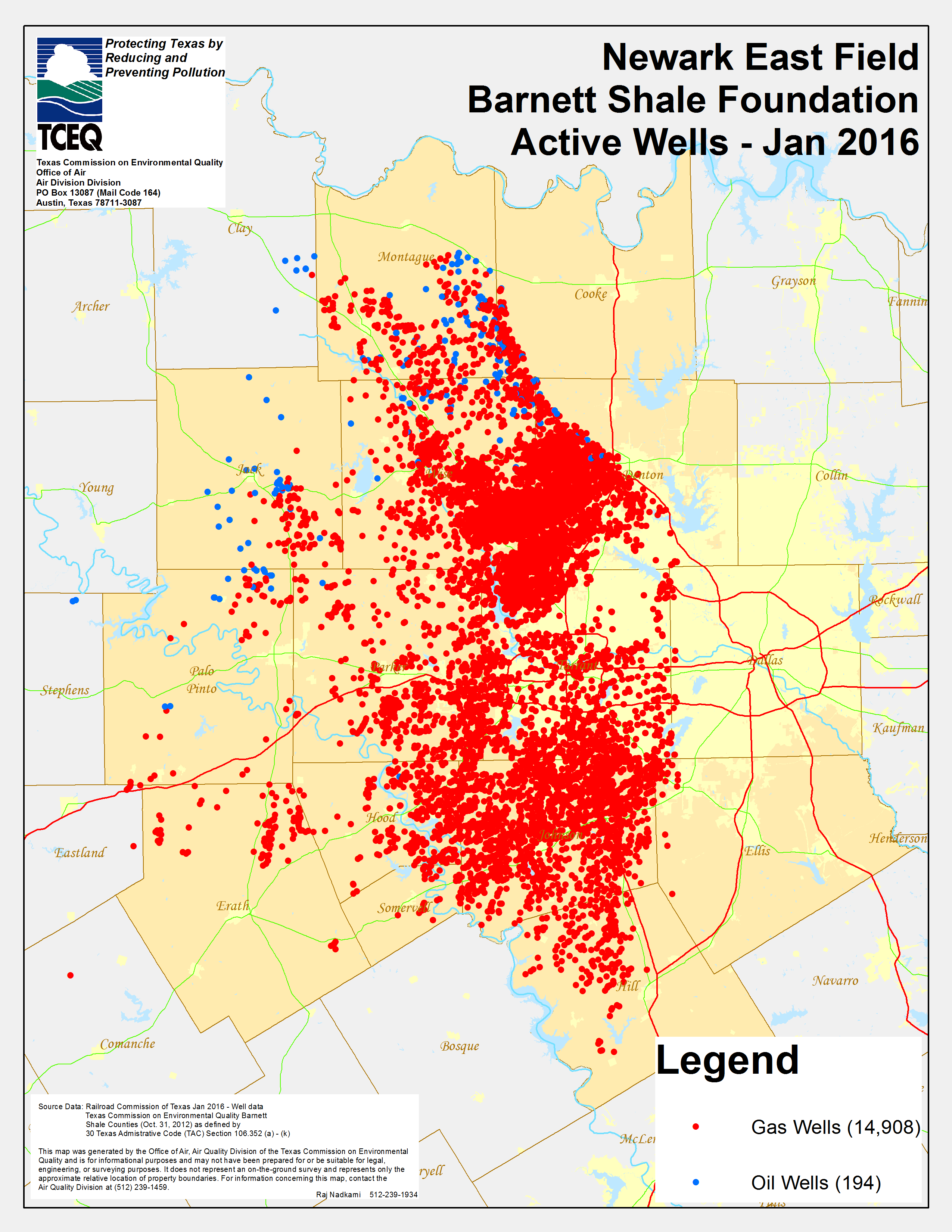 Newark East Field Active Wells Image