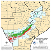 Map of Wells in Eagle Ford Shale