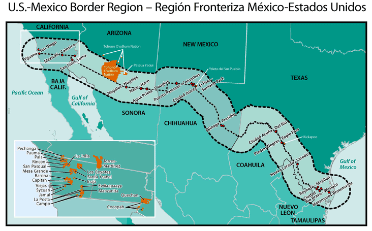 The Texas Portion of the U.S. – México Border