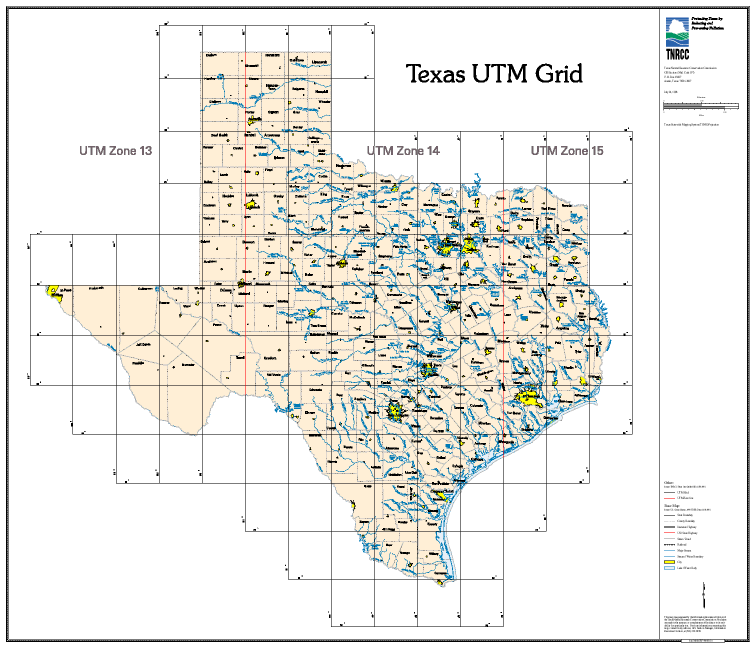 Texas UTM Grid