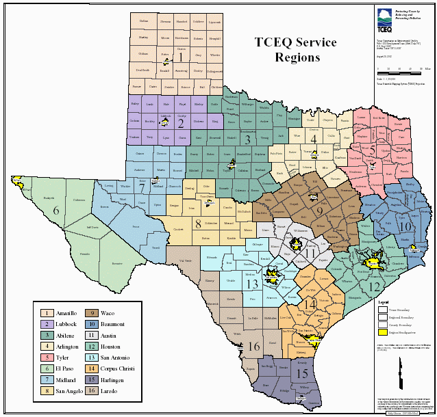 TCEQ Service Regions