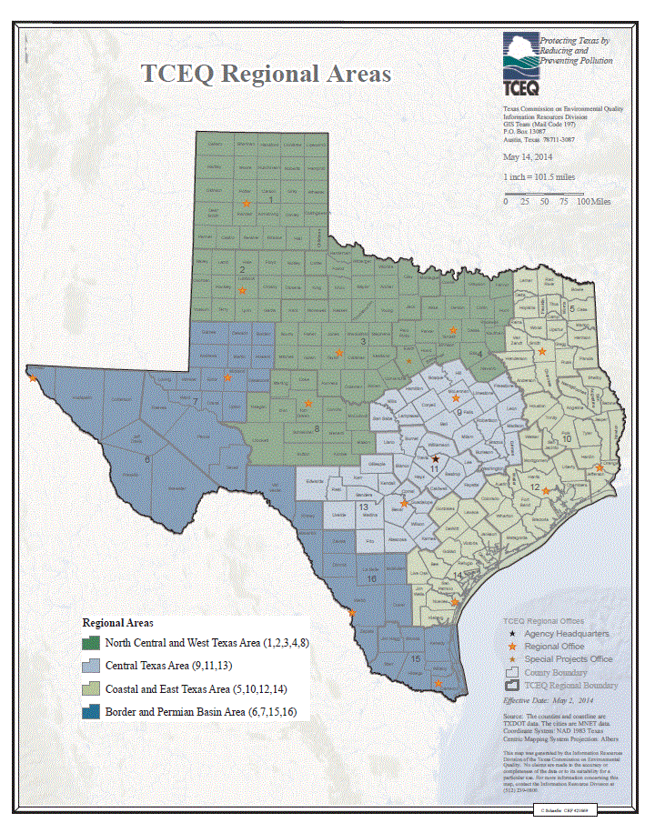 TCEQ Regional Areas