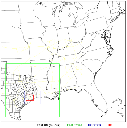 HGB8H2 CAMx Modeling Domain