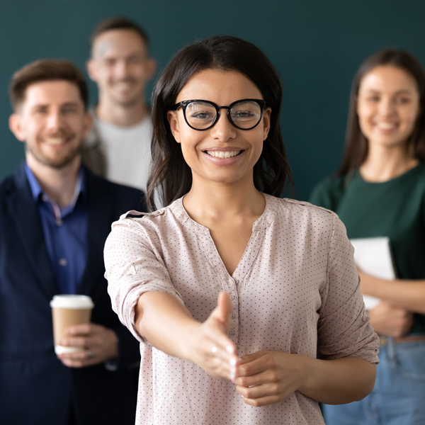 A diverse group of prospective interns