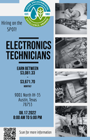 Electronics Technicians Express Hiring flyer