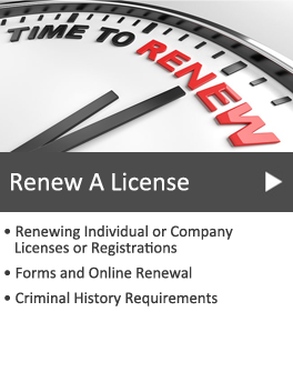 Renewal Licenses or Registrations