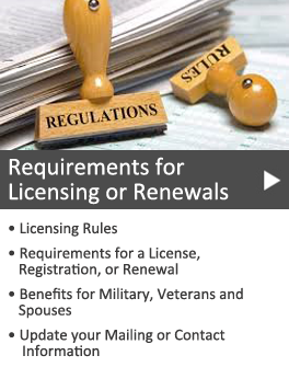 Requirements for Occupational Licenses or Registrations