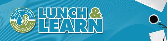 Banner for the Lunch and Learn webinars featuring a lap top and coffee mug