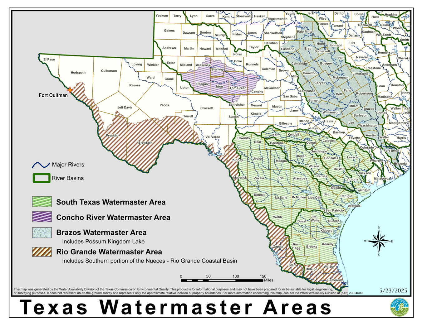 Watermaster jurisdiction map