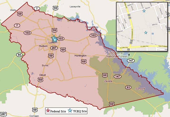 angelina County Map
