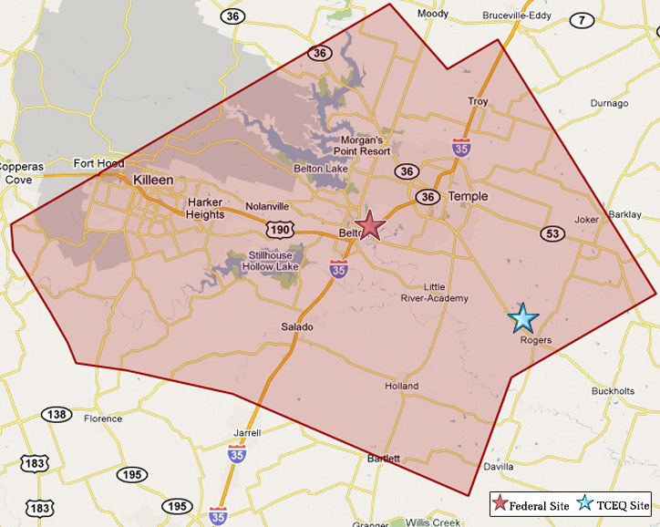 Bell County Map