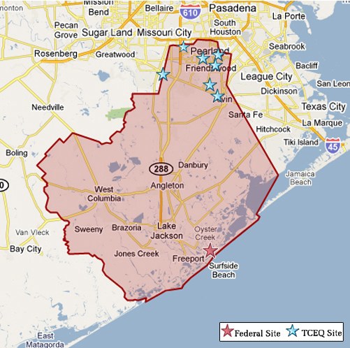 brazoria county map