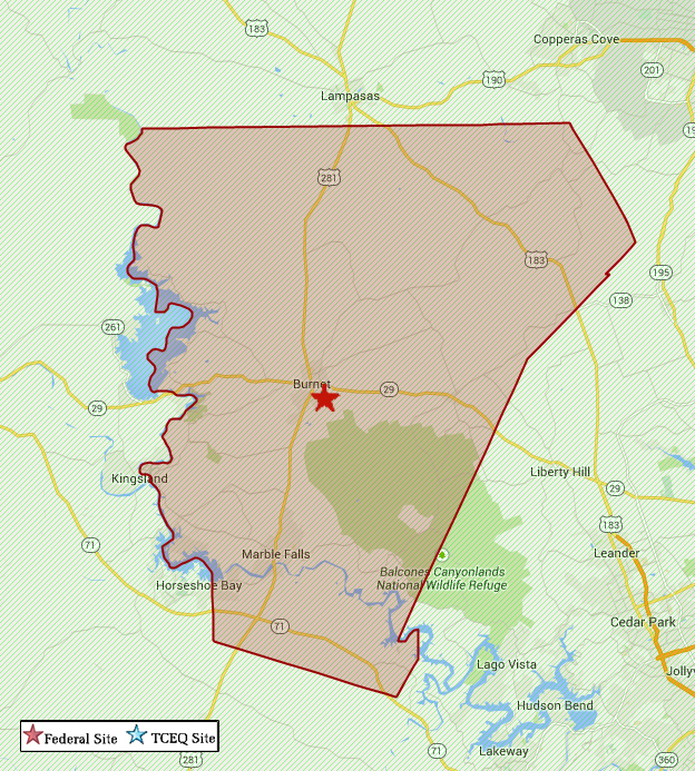 Burnet County Map