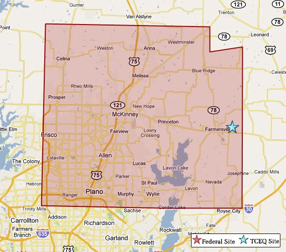 Collin county Map