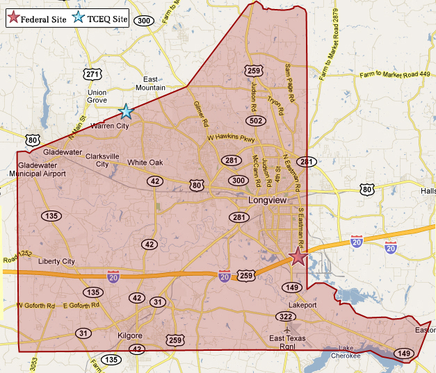 Gregg County Map