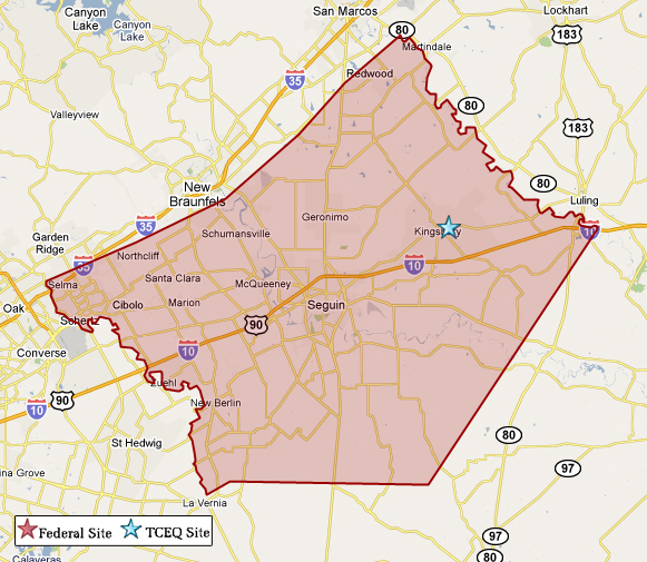 guadalupe county map Texas Commission on Environmental Quality www