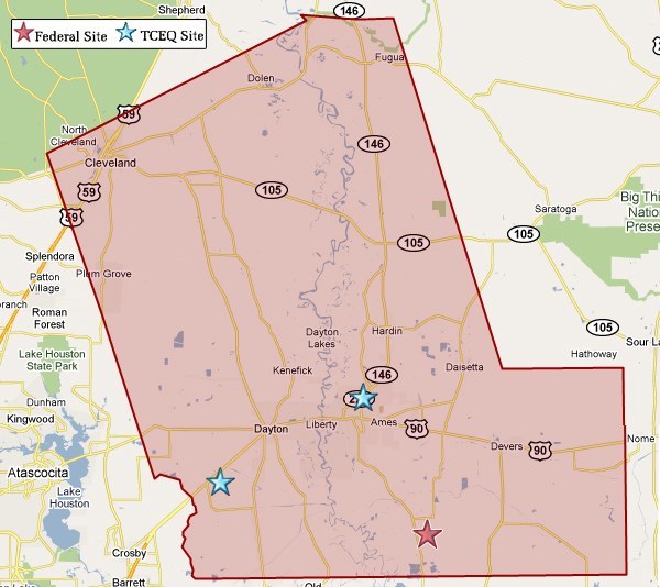 Liberty county map