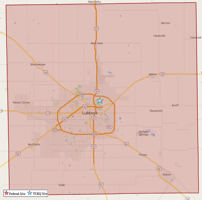 Lubbock county map