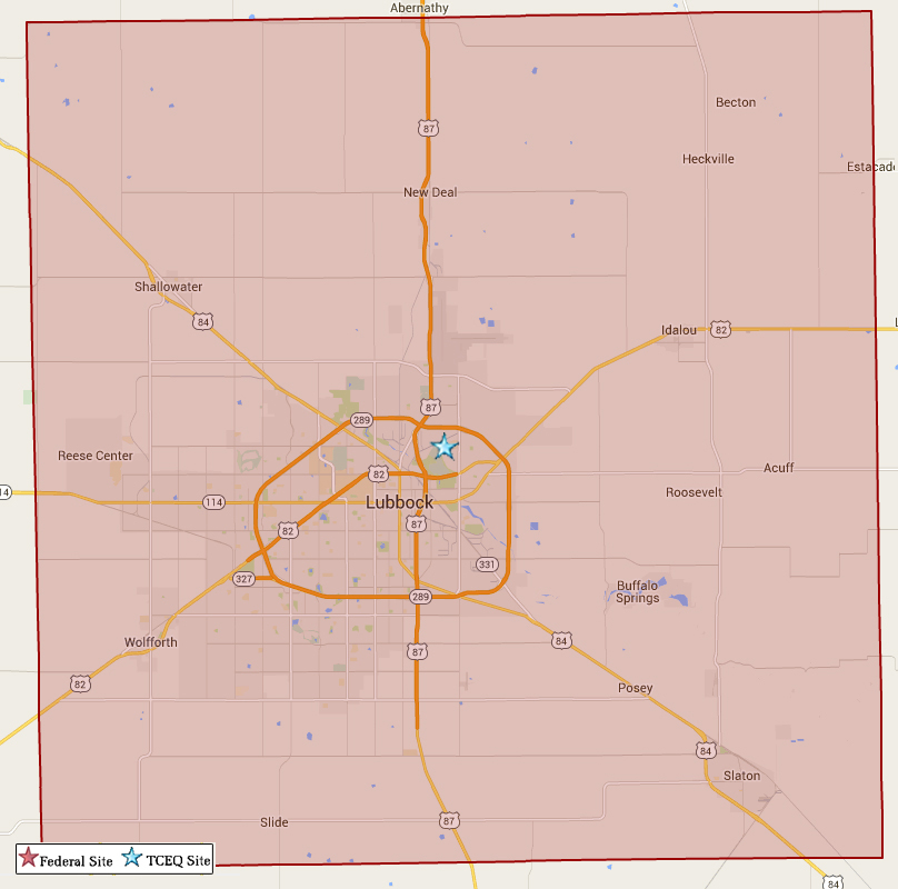 Lubbock county map