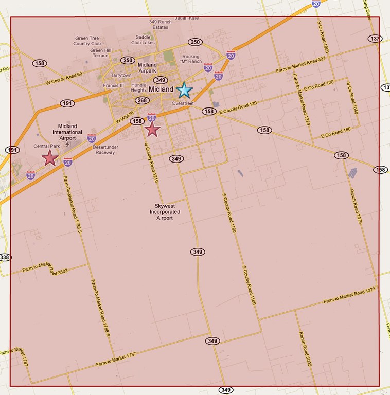 Midland County Map