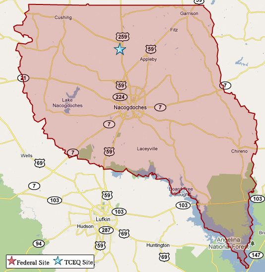Nacogdoches County Map