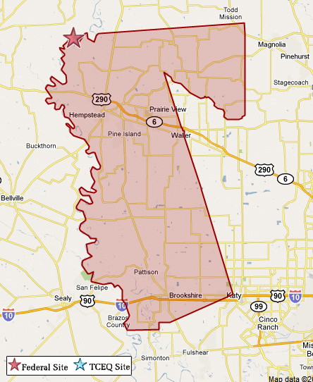 Waller county map Texas Commission on Environmental Quality www
