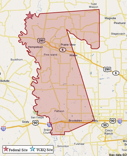 Waller county map