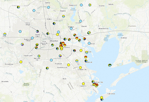 Geographical Texas Air Quality Monitoring Viewer