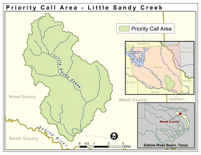Map: Little Sandy Creek Watershed Priority Call Area