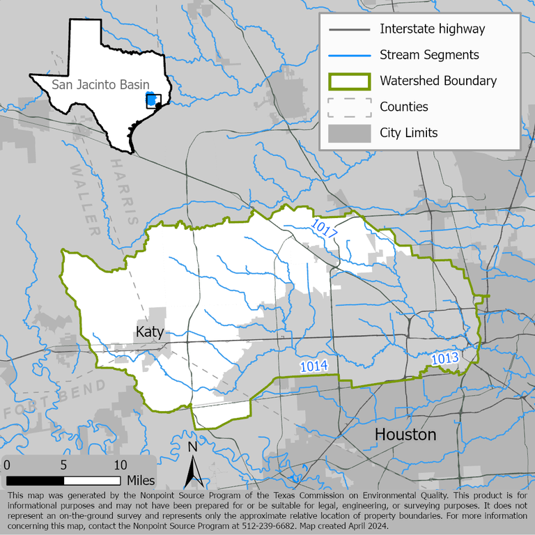 Buffalo Bayou Watershed Map