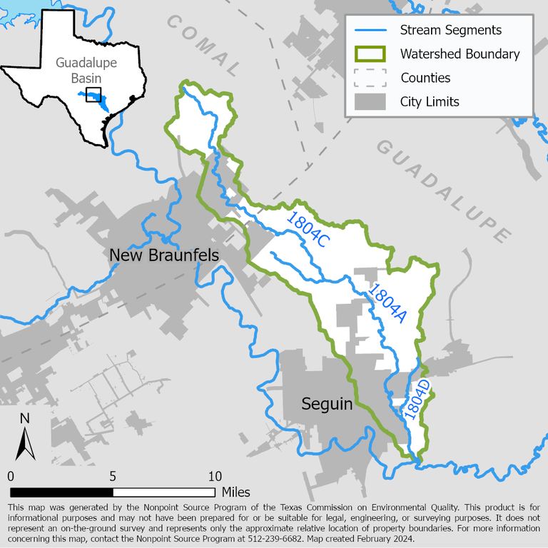 Geronimo and Alligator Creeks Watershed Map
