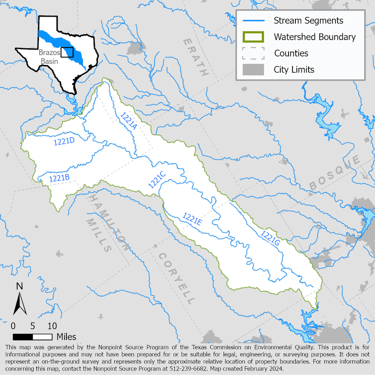 Leon River Watershed Map