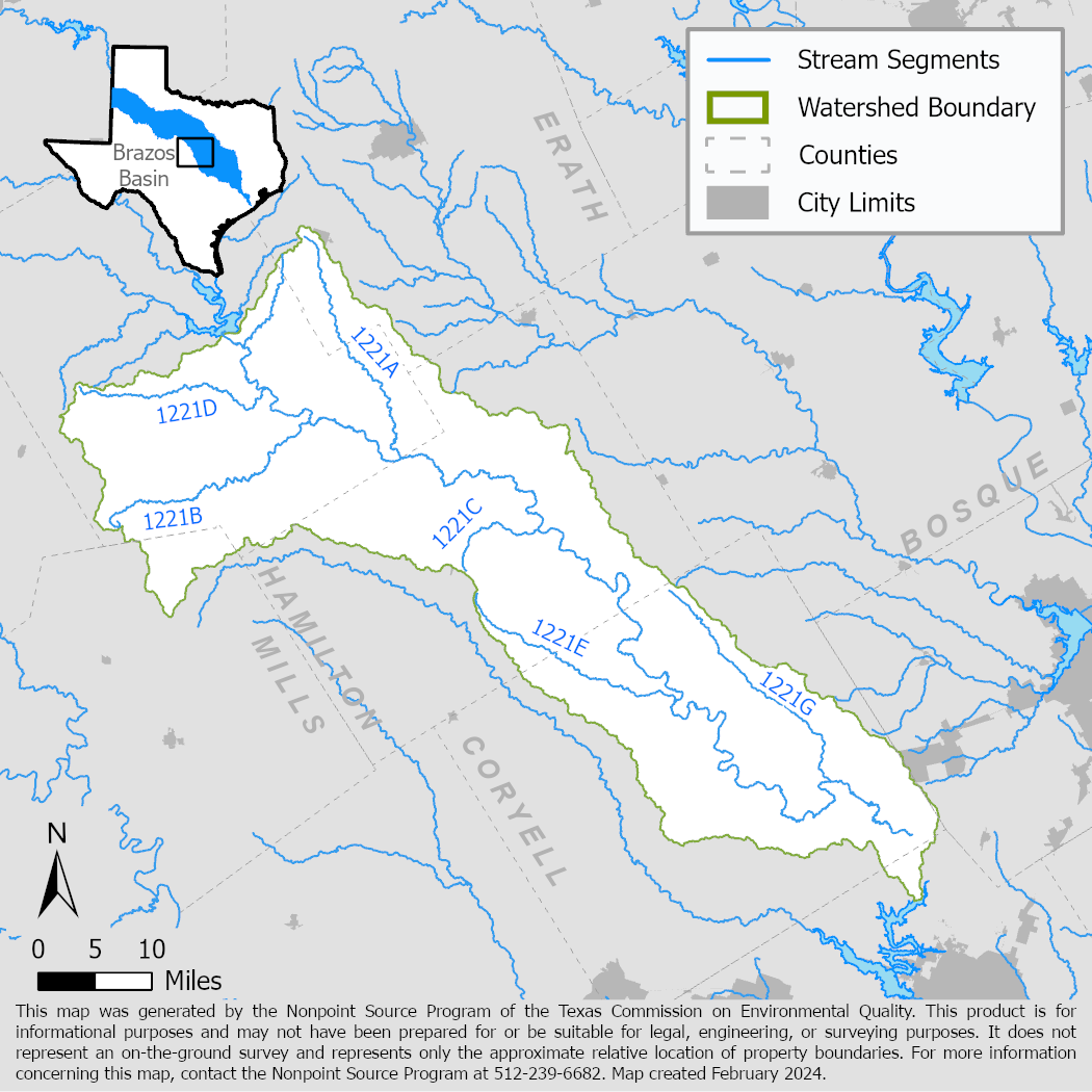 Leon River Watershed Map