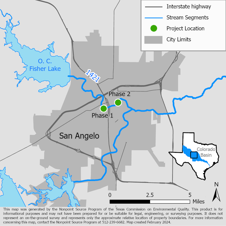 North Concho River Watershed Map