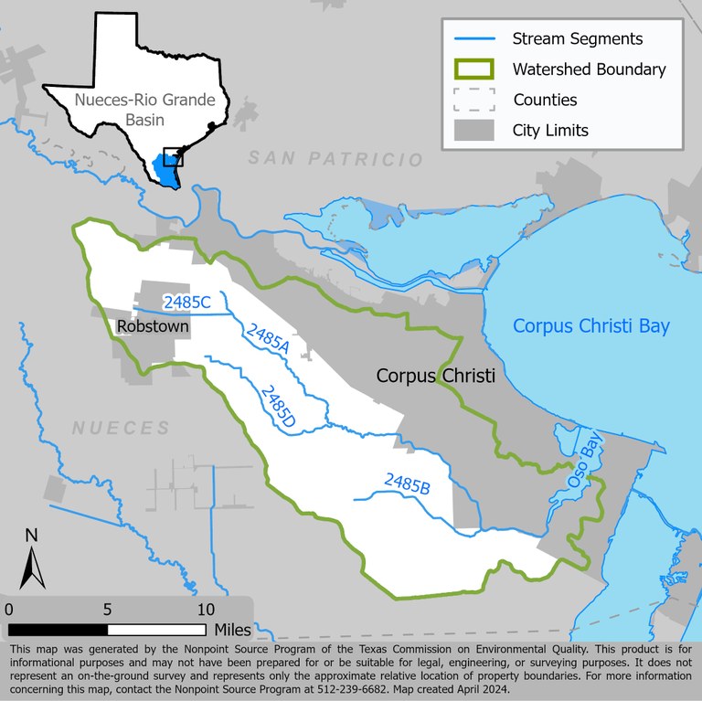 Oso Bay Watershed Map